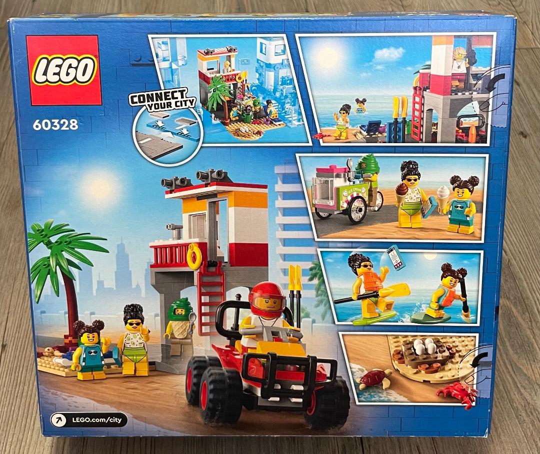 Multi Colour Lego City Lego 60238 Beach Lifeguard Station, 5Y+