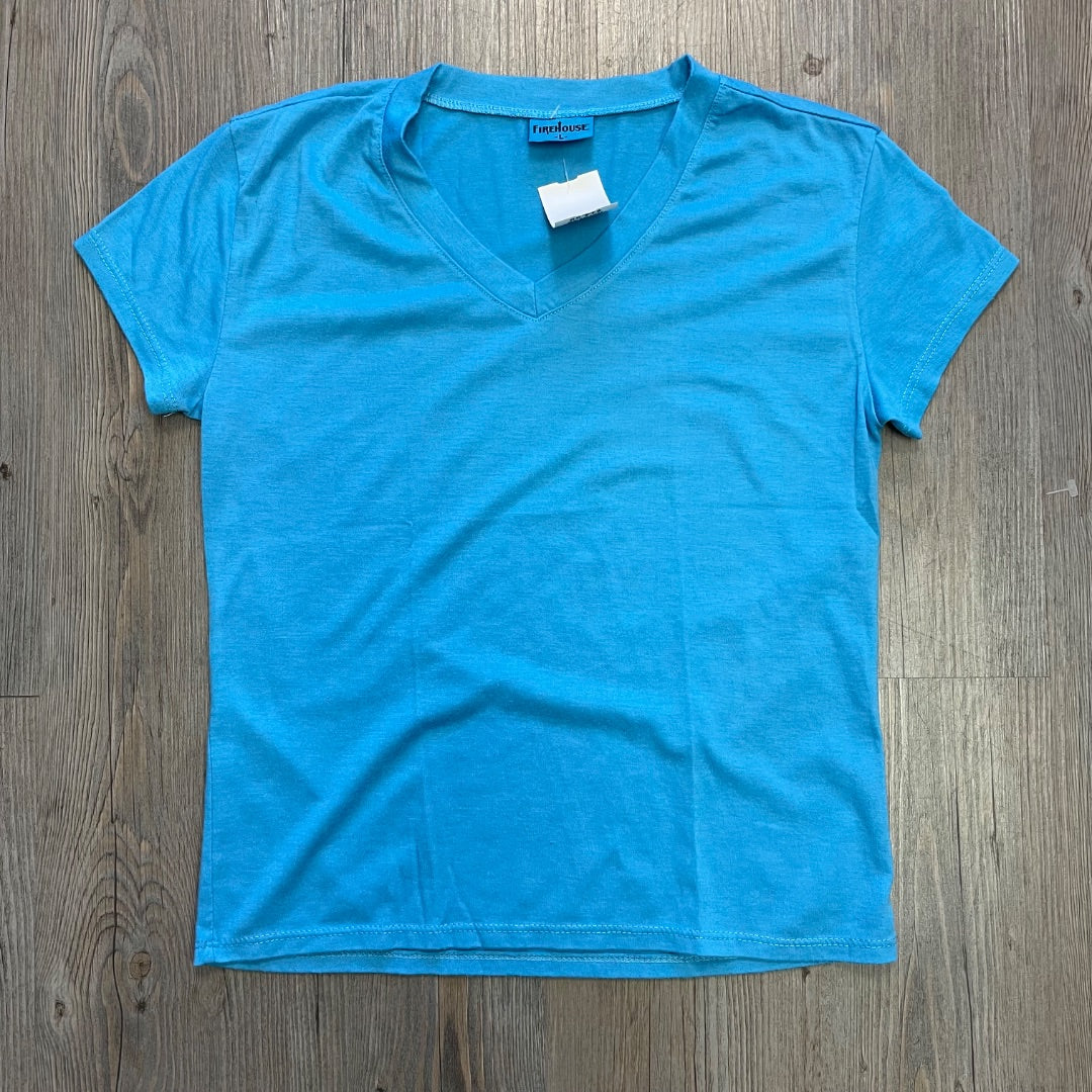 Blue Firehouse V Neck T-Shirt, 12-14Y