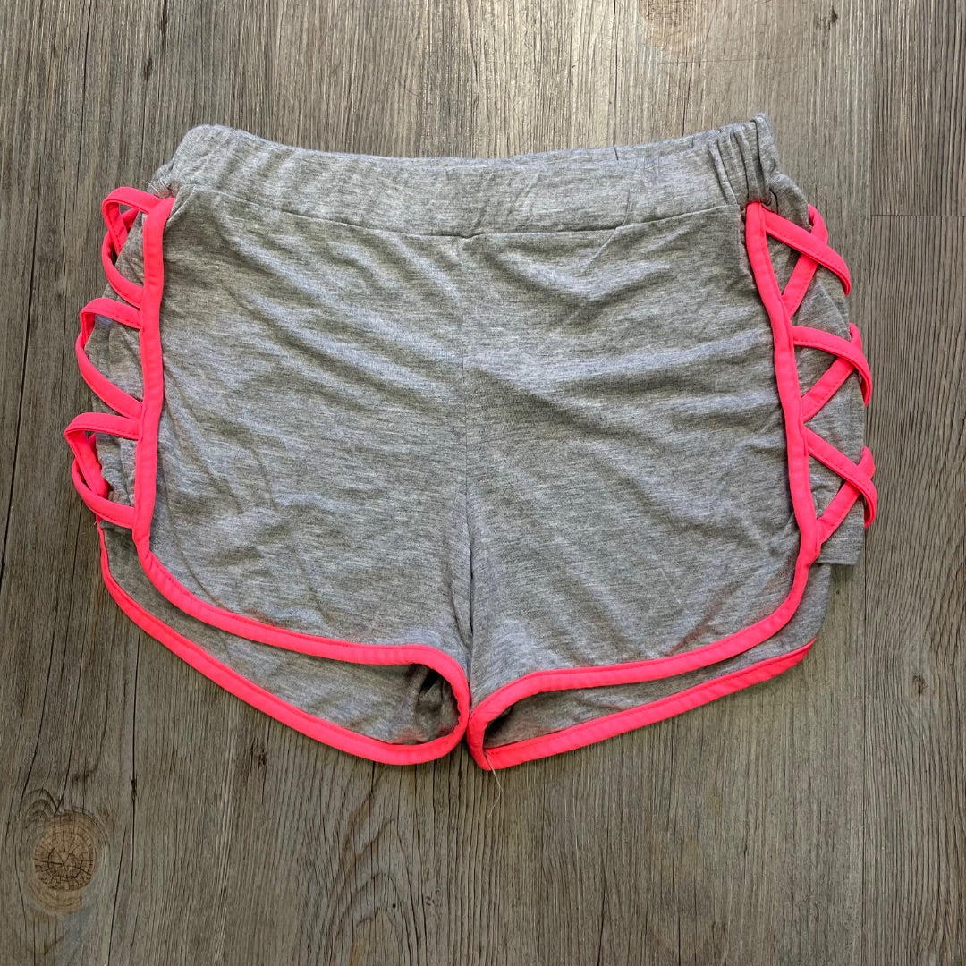 Grey Elastic Waist Shorts, 12Y