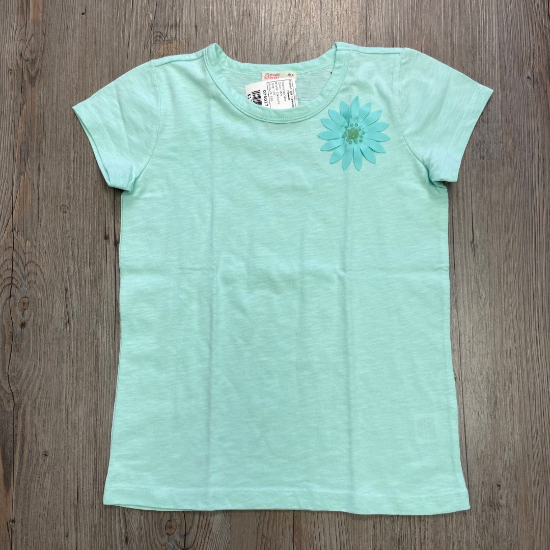 Mint Crewcuts T-Shirt With beaded Flower, 10Y