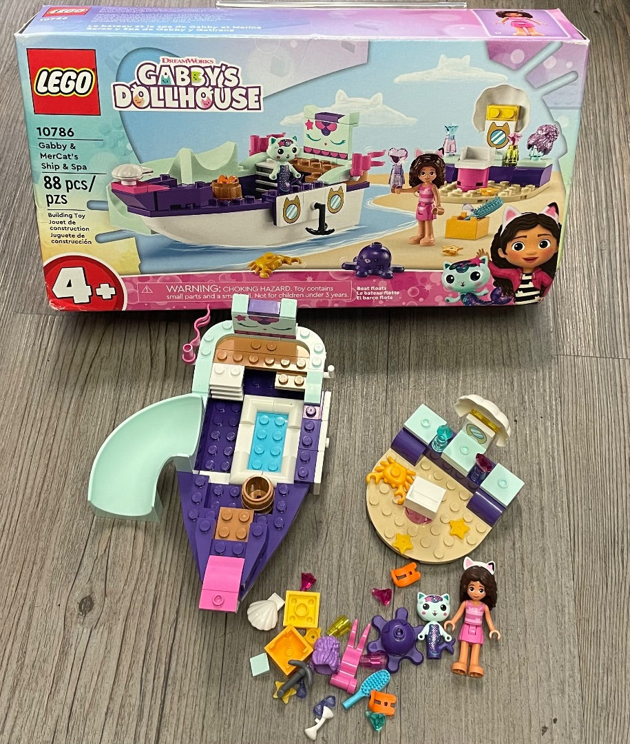 Multi Colour Lego 10786 Gabby & Mercats Ship & Spa, 4Y+