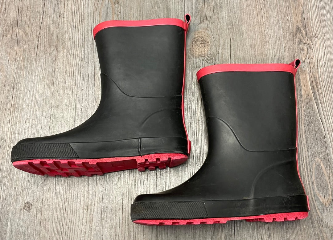 Black Ripzone Rainboots, 1Y
