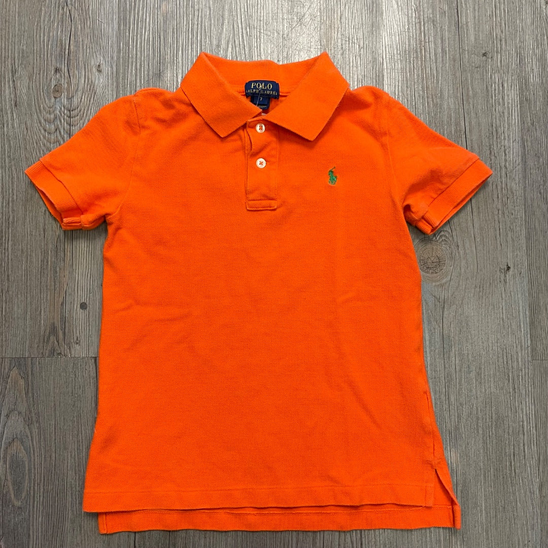Orange Ralph Lauren Polo, 7Y