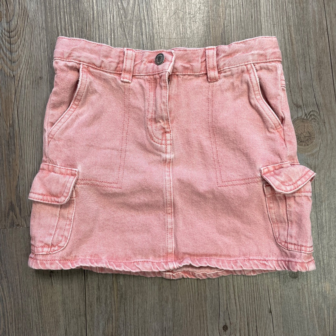Pink Mo. Kids Adjustable waist Denim Skirt, 9-10Y
