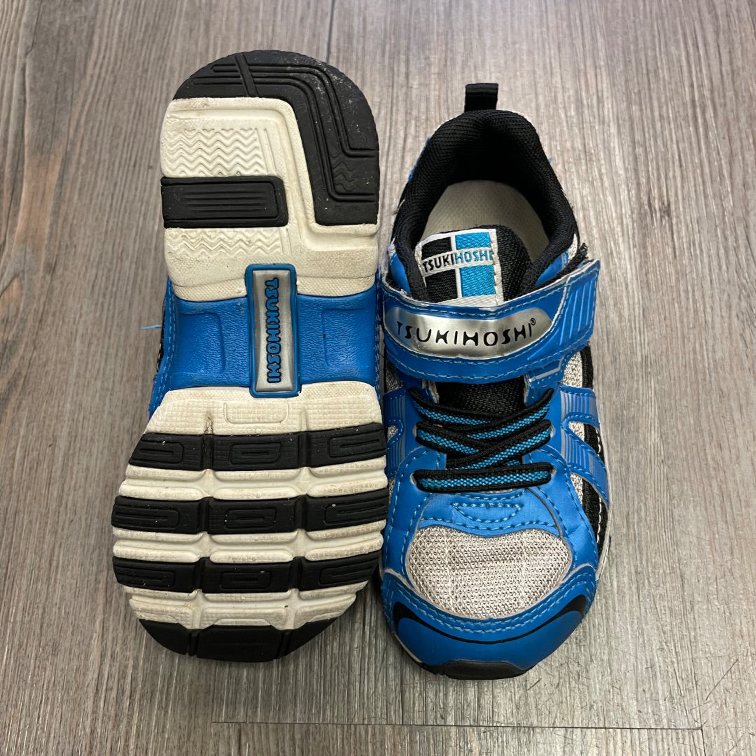 Blue Tsukinoshi Velcro Shoes, 9T
