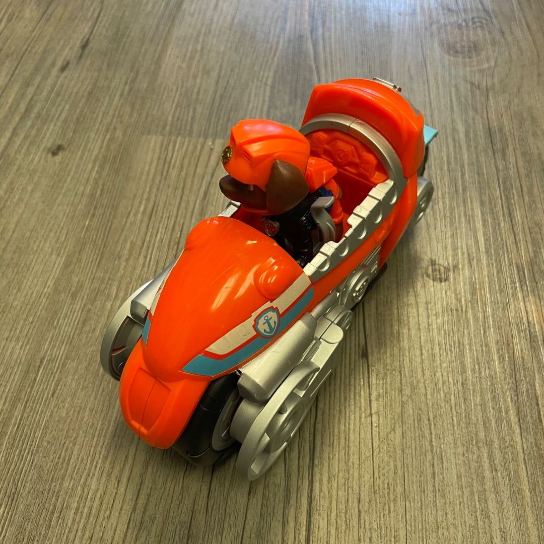 Orange Paw Patrol Zuma Moto Pops Deluxe Vehicle, Pre-owned