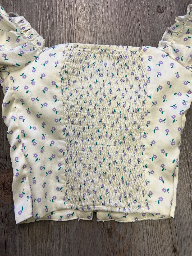 Beige Floral Princess polly Corset top, XS