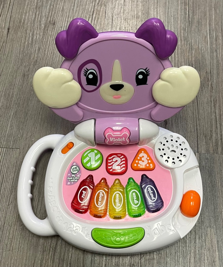 Purple Leap Frog My peek A Boo Lap Pup, Pre- School
