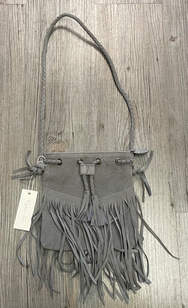 Dusty -Blue Rylee + Cru Fringe Crossbody Purse, 8-9Y