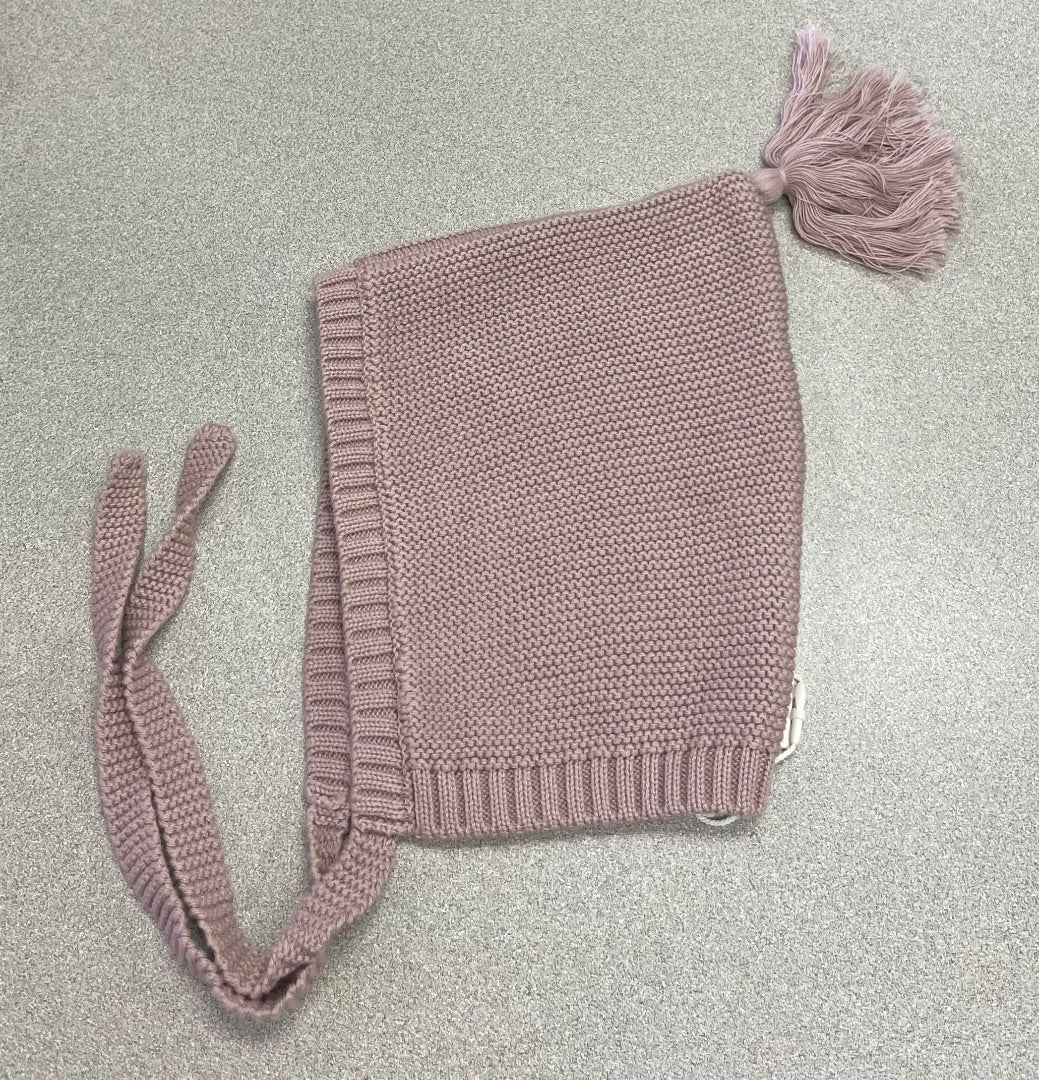 Mauve Quincy Mae Knit Pixie Bonnet, 12-24M