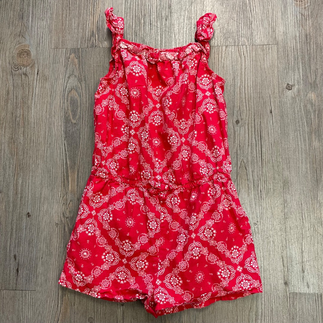 Red Oshkosh Romper, 5Y