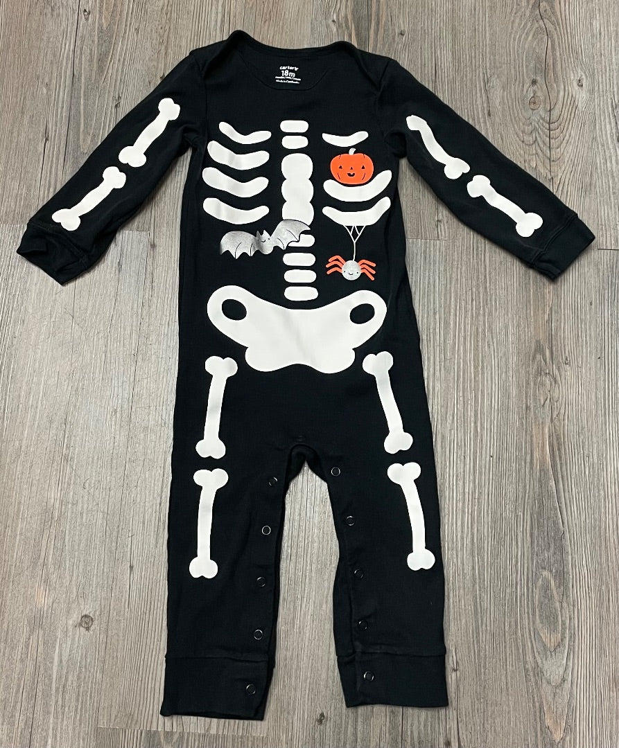Black Carters Halloween Onesie, 18M