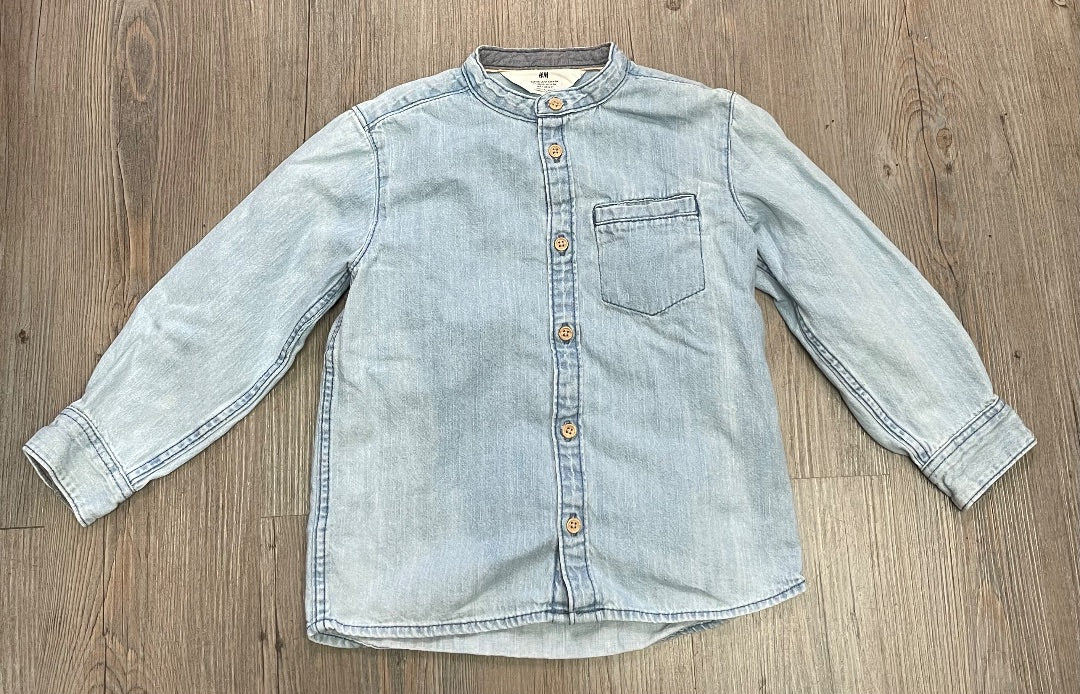 Blue H&M Denim Shirt, 4-5Y