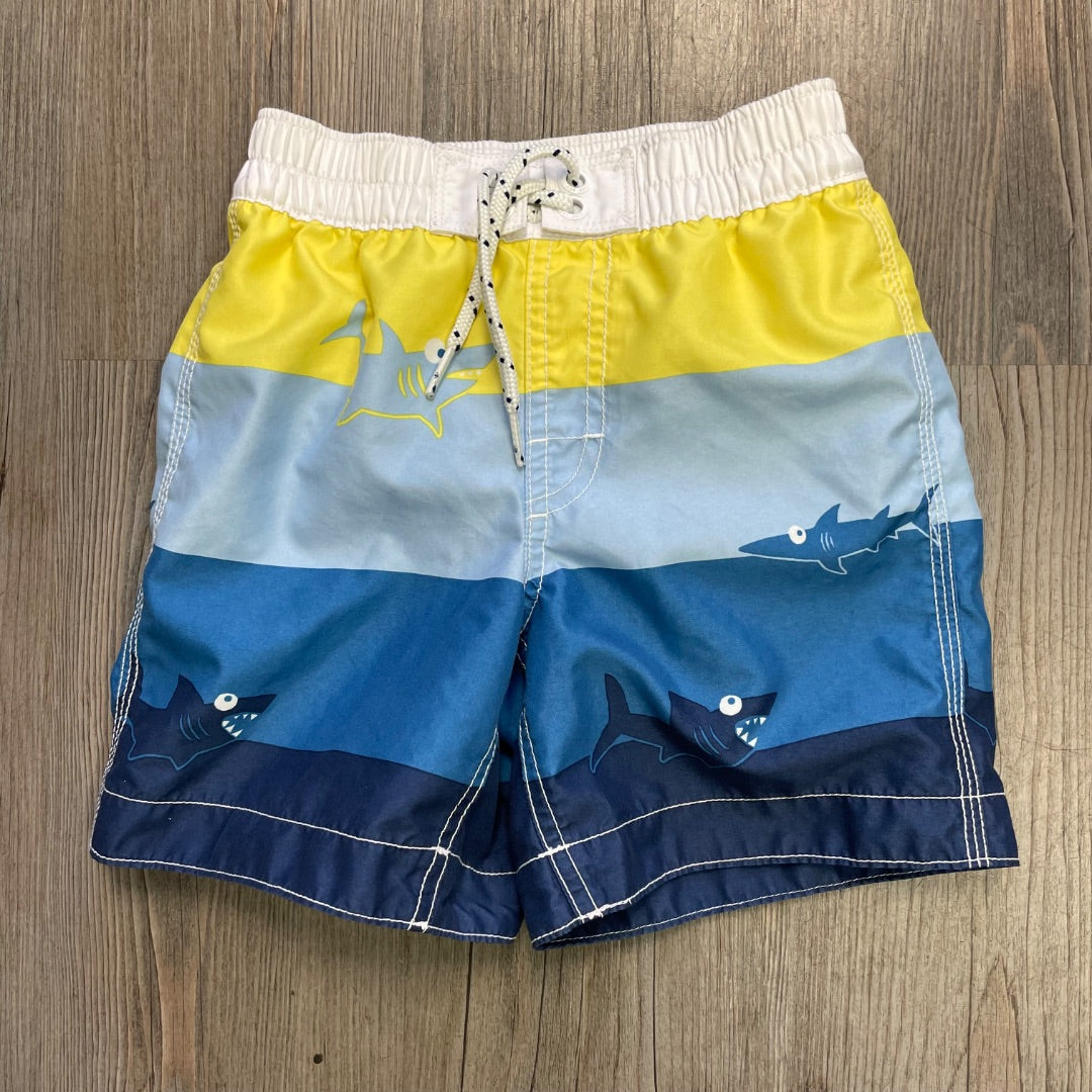 Shark Print Gap Swimming Shorts, 3Y