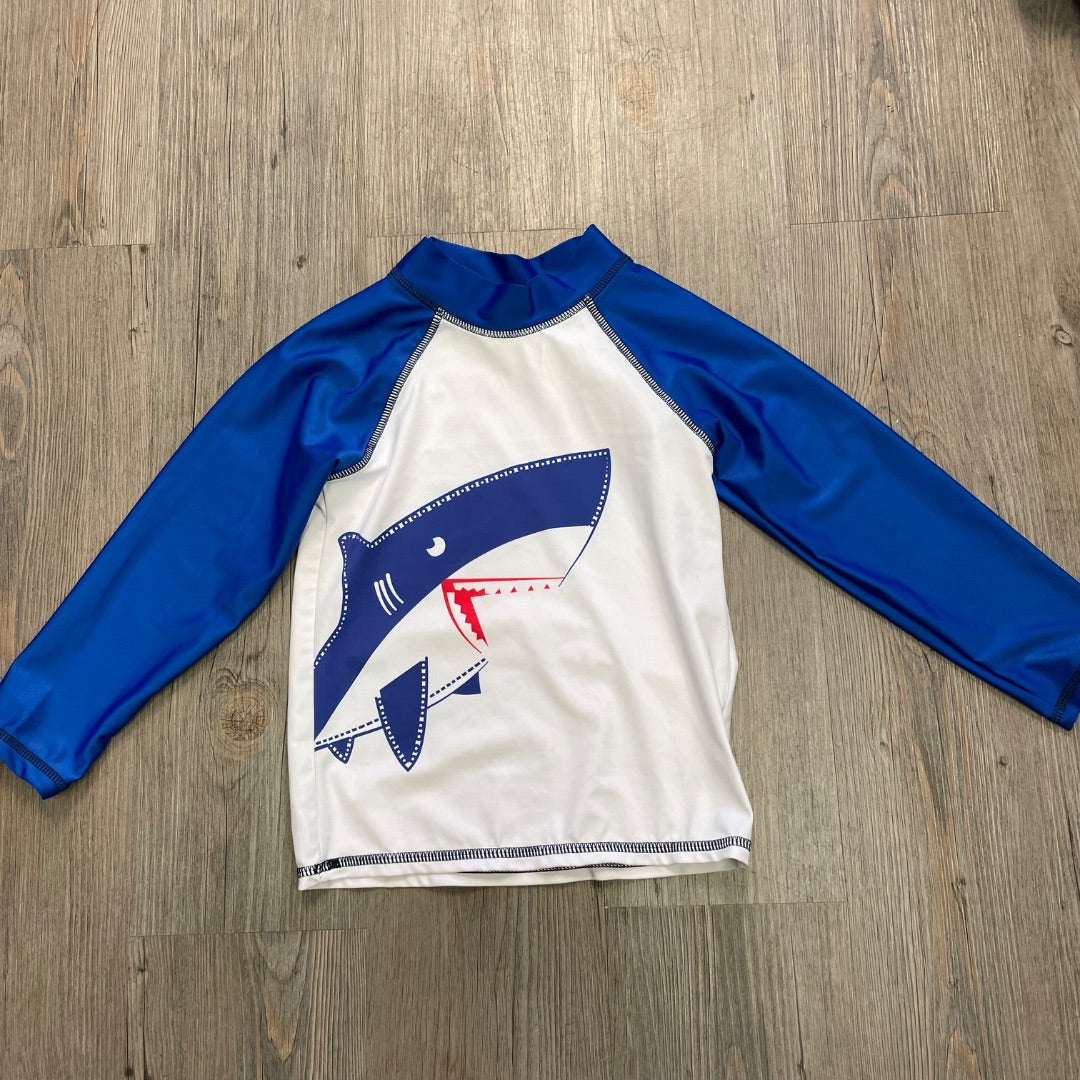 Shark Print LS Rashguards, 6Y