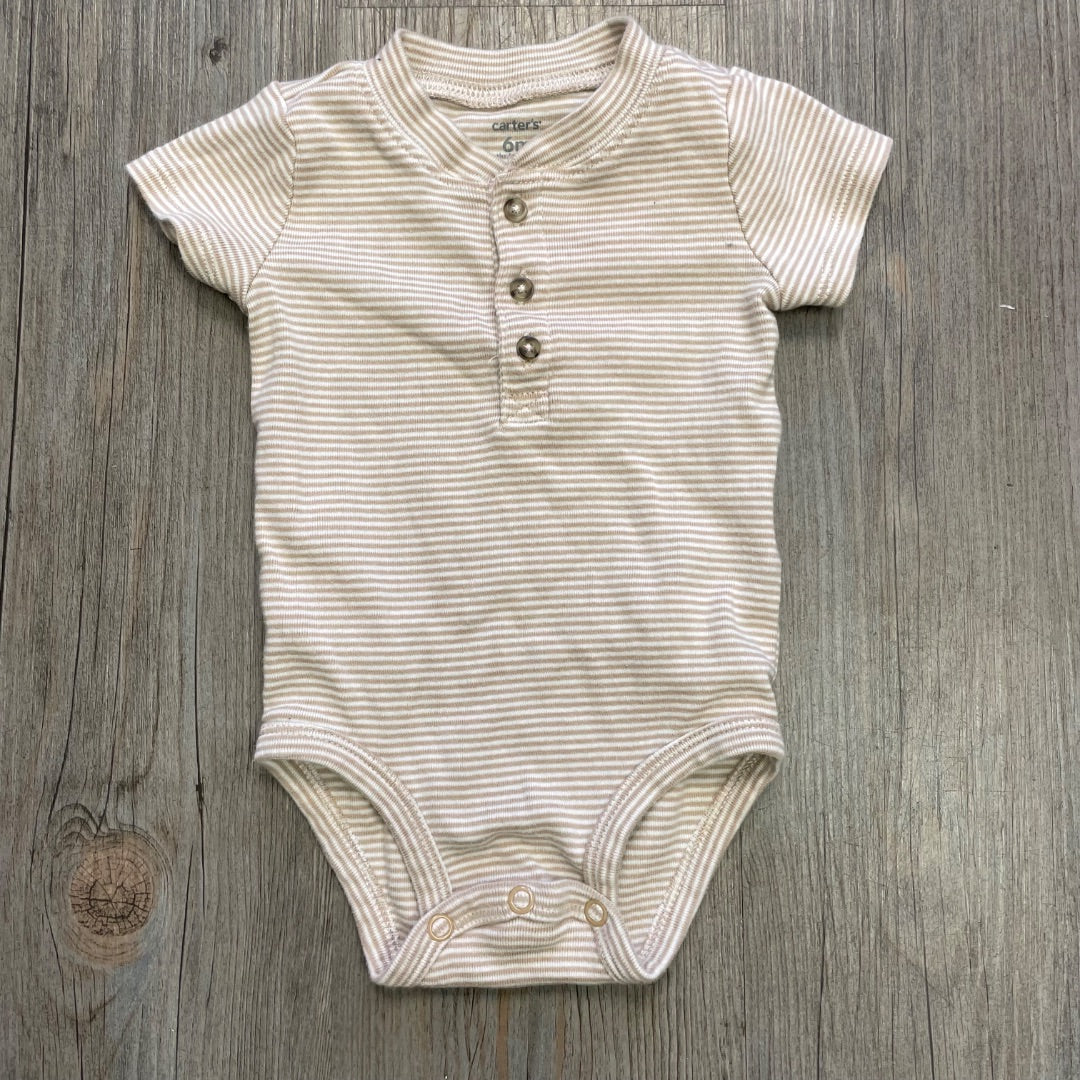 Stripe Brown Carters SSL Onesie, 6M