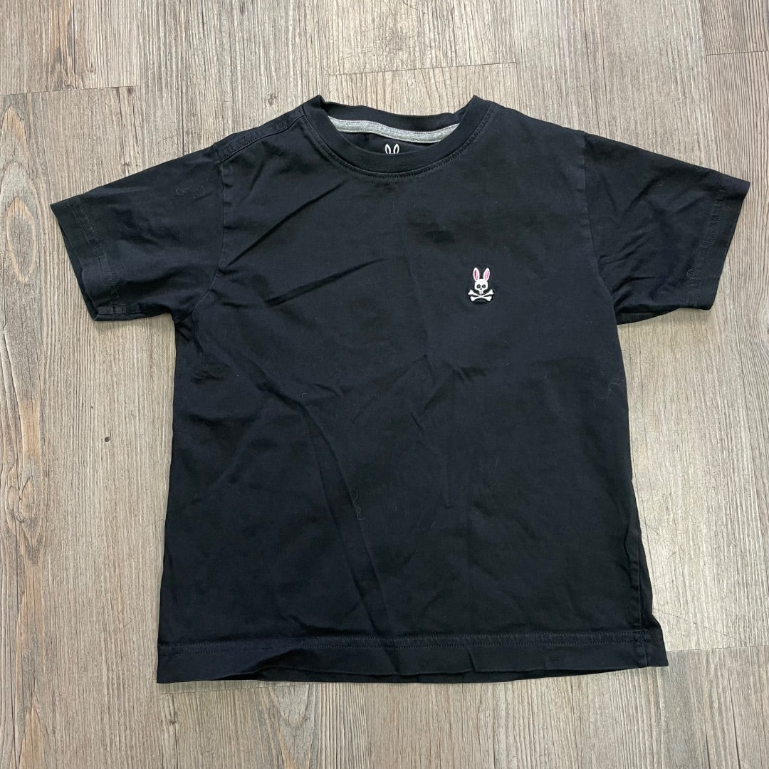 Black Psycho Bunny T-Shirt, 5-6Y