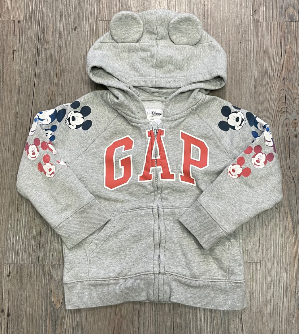 Grey Gap Disney Zip Hoodie, 3Y