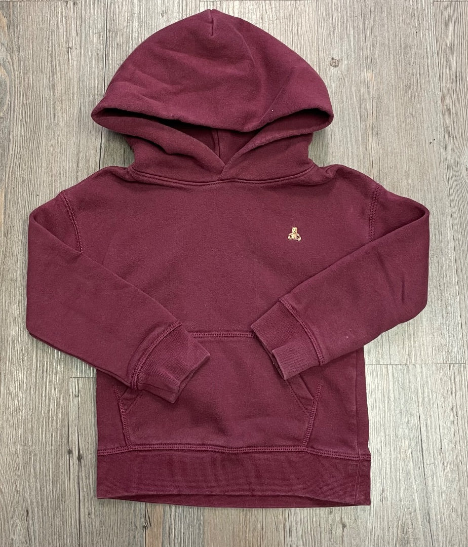 Maroon Gap Zip Hoodie, 4Y