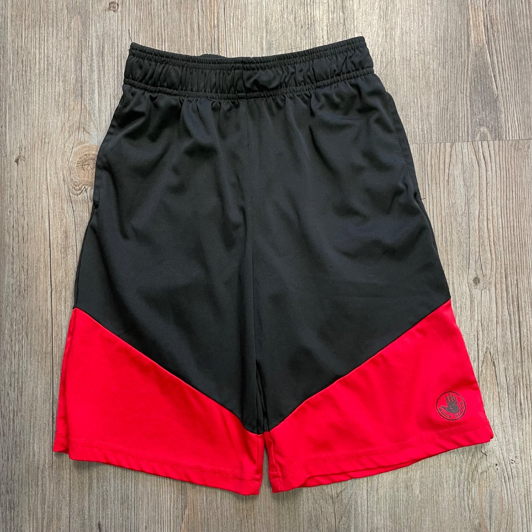 Red Black Active Shorts, 10-12Y