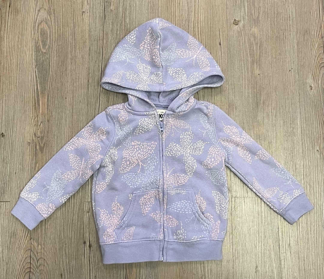 Lavander Oshkosh Zip Hoodie, 18M