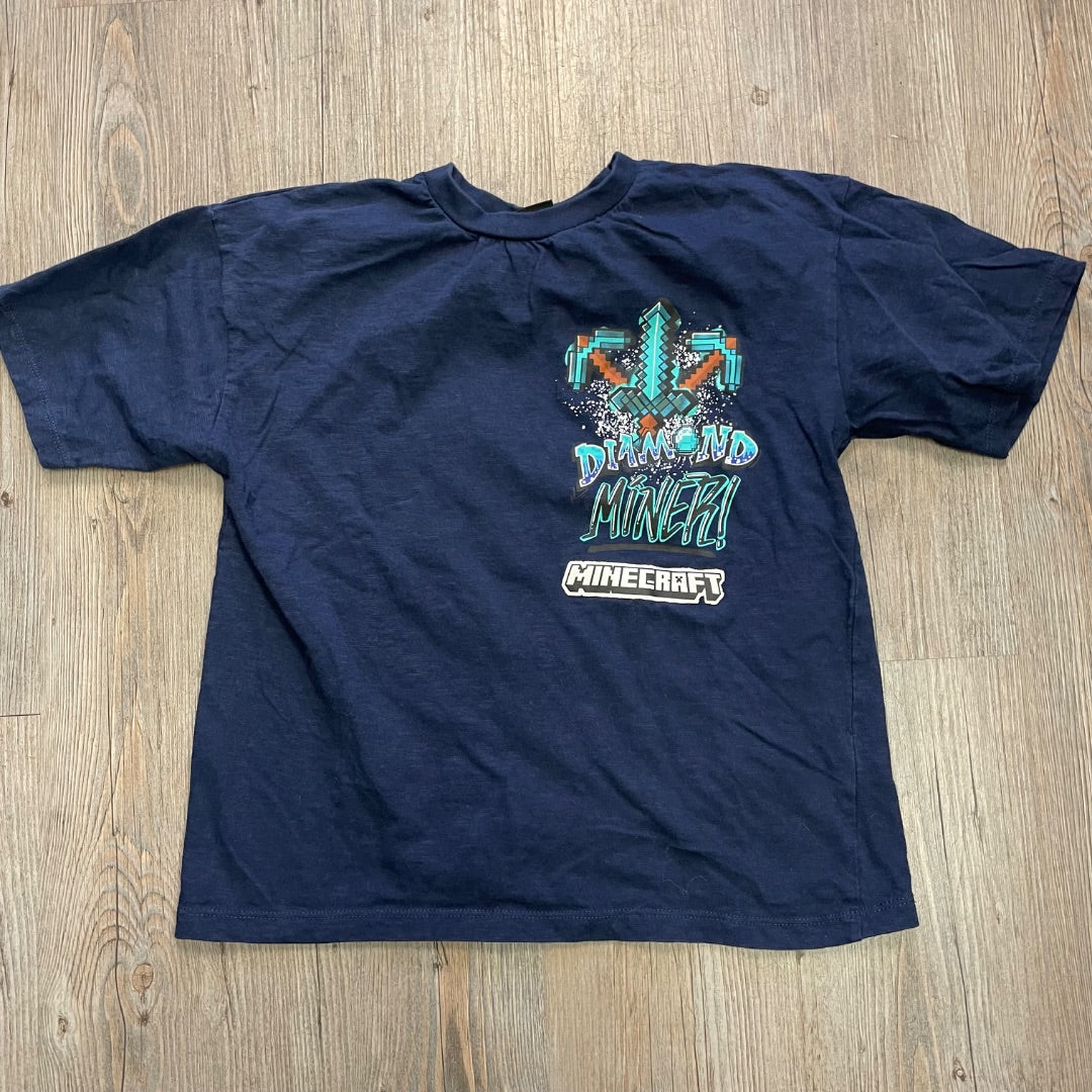 Navy Minecraft T-Shirt, 8-9Y