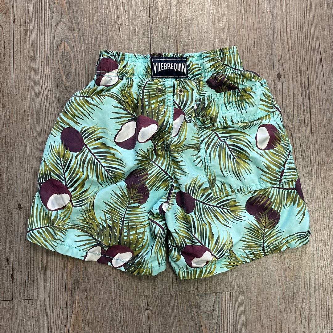 Palm Print Vilebrequin Swimming Shorts, 8Y