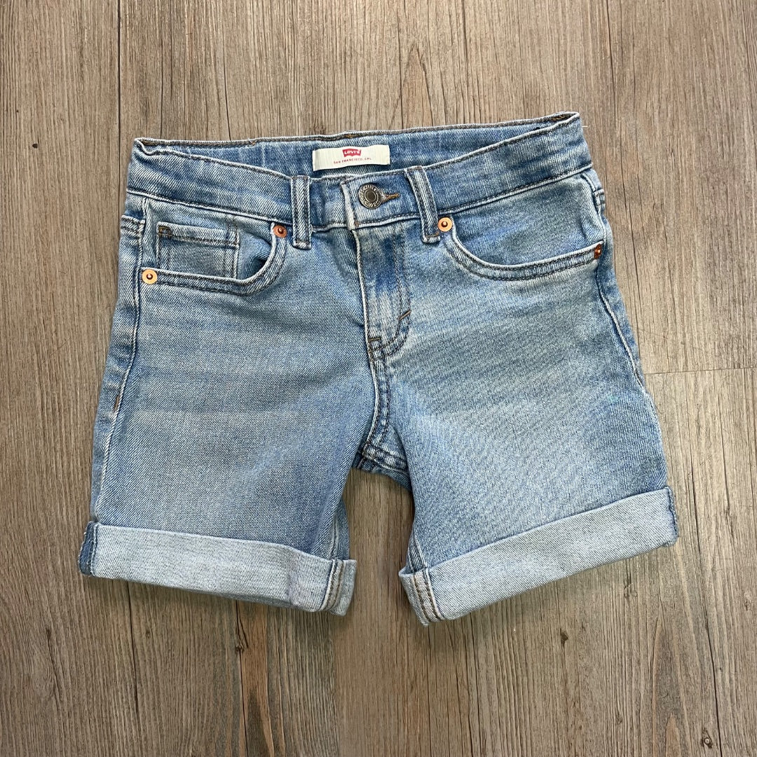 Blue Levis Denim Shorts, 7Y