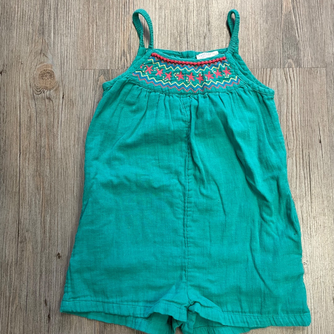 Green Fatface Young Crew Romper, 6-7Y