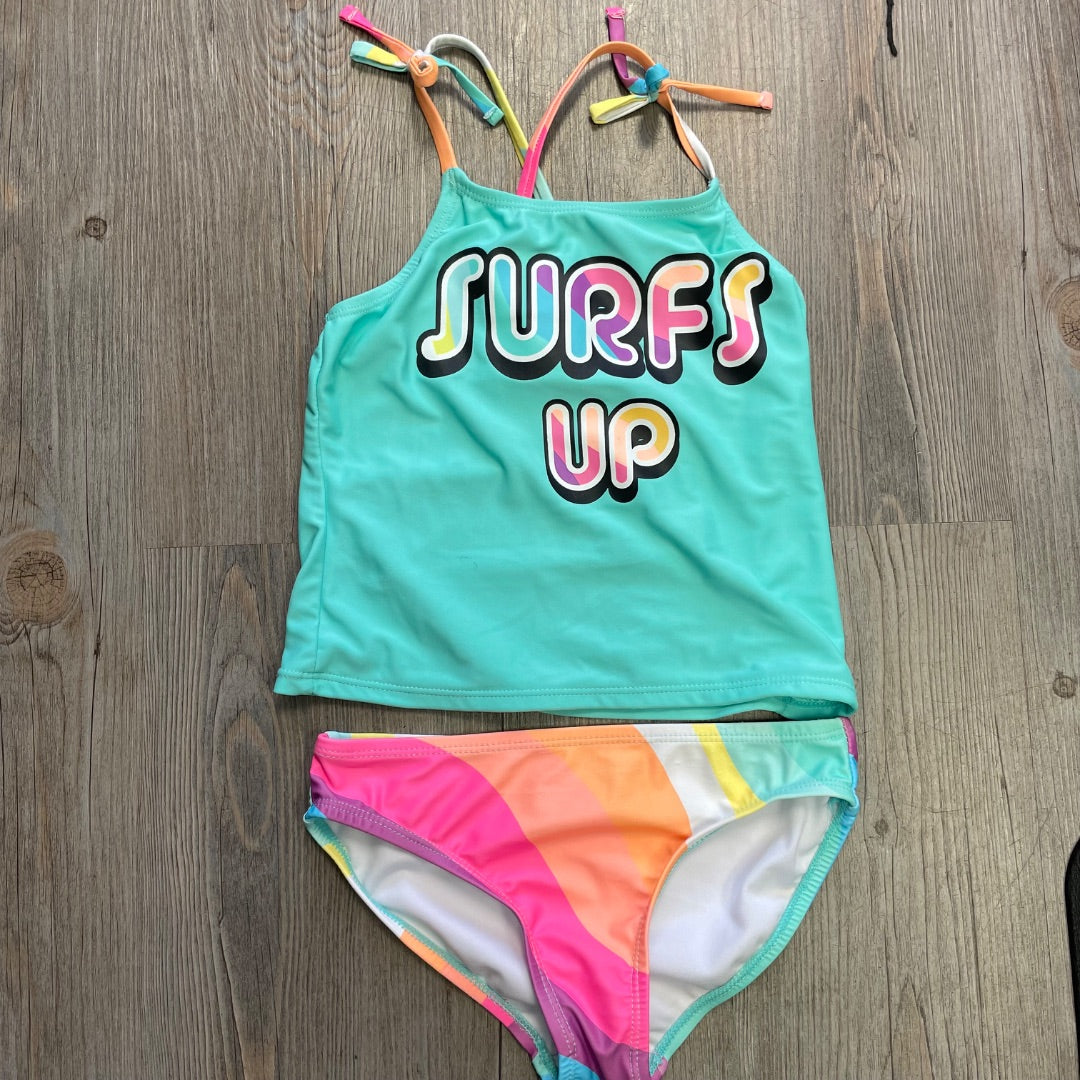 Multi Colour Shelloha 2PC Bathing Suit, 7Y
