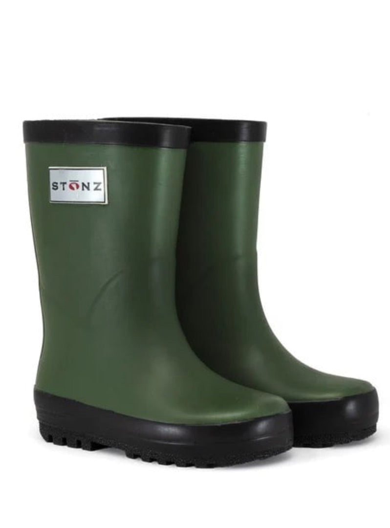 Cypress Green Stonz Rain Boots, 1Y