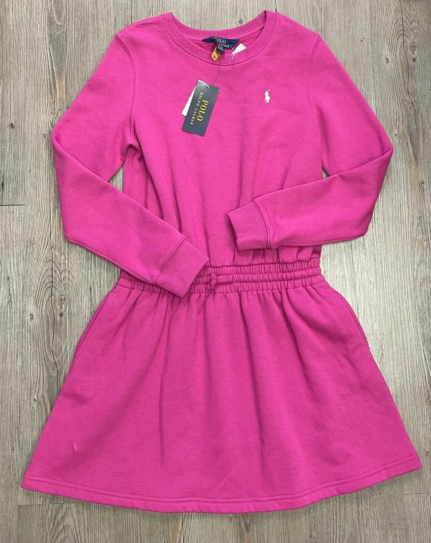 Fuchsia Ralph Lauren LS Dress, 12-14Y