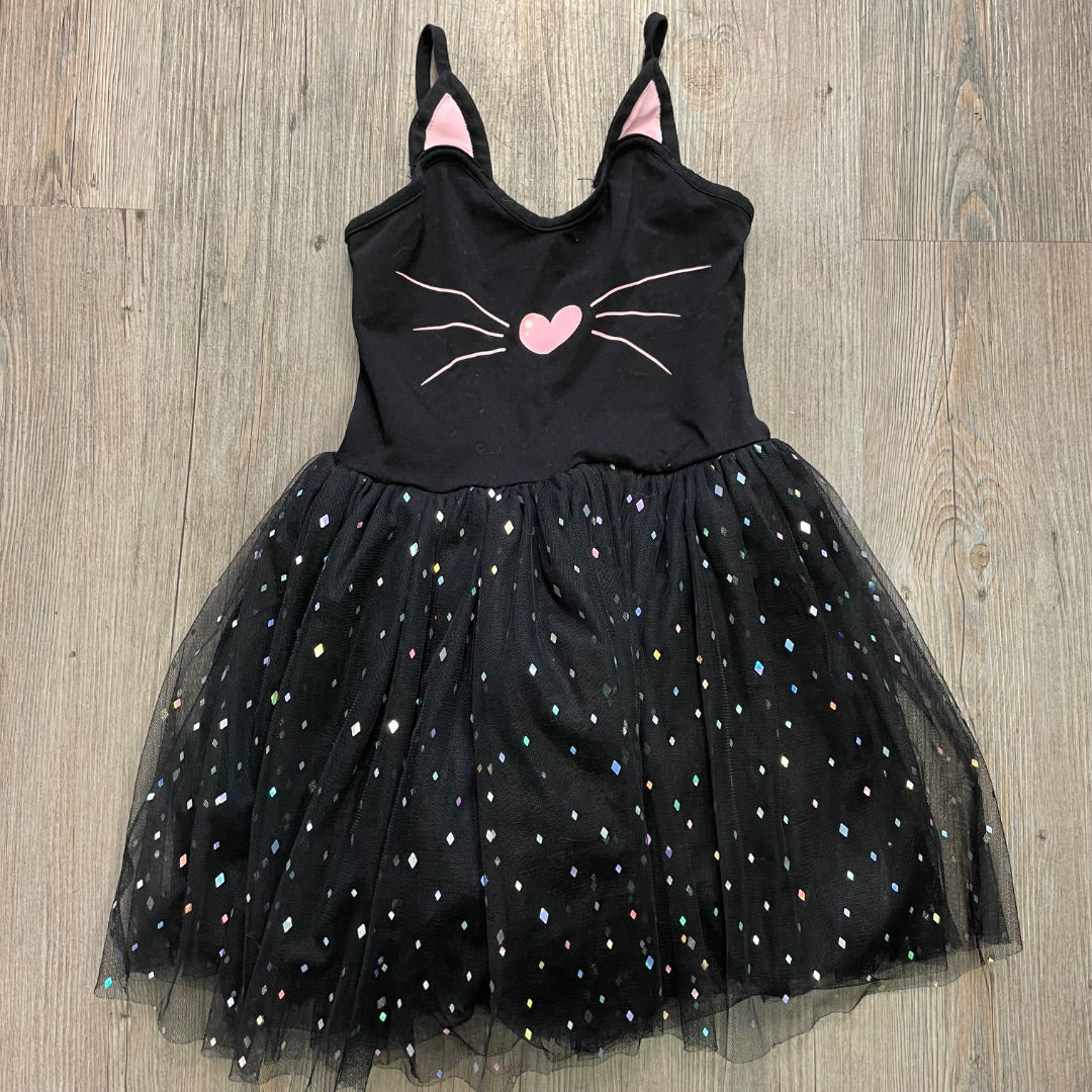 Black Sunny Fashion Black Cat Dress, 7Y