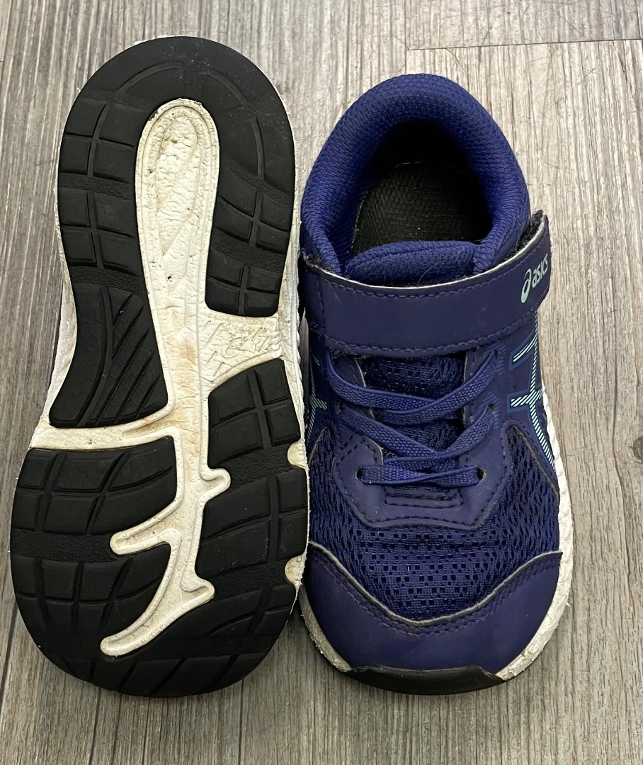 Purple Asics Velcro Shoes, 9T