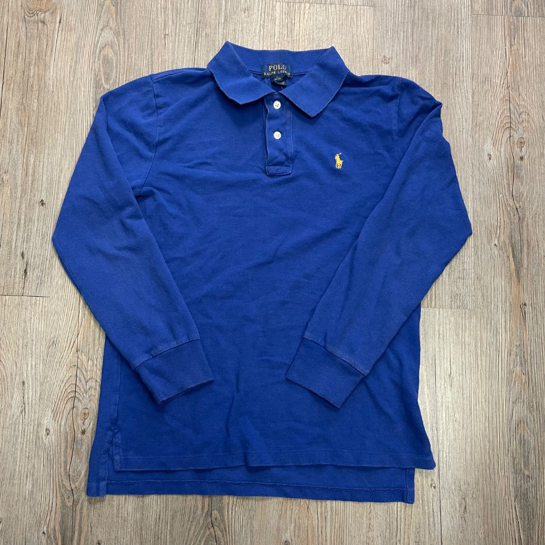 Blue Polo Ralph Lauren LS Polo, 14-16Y