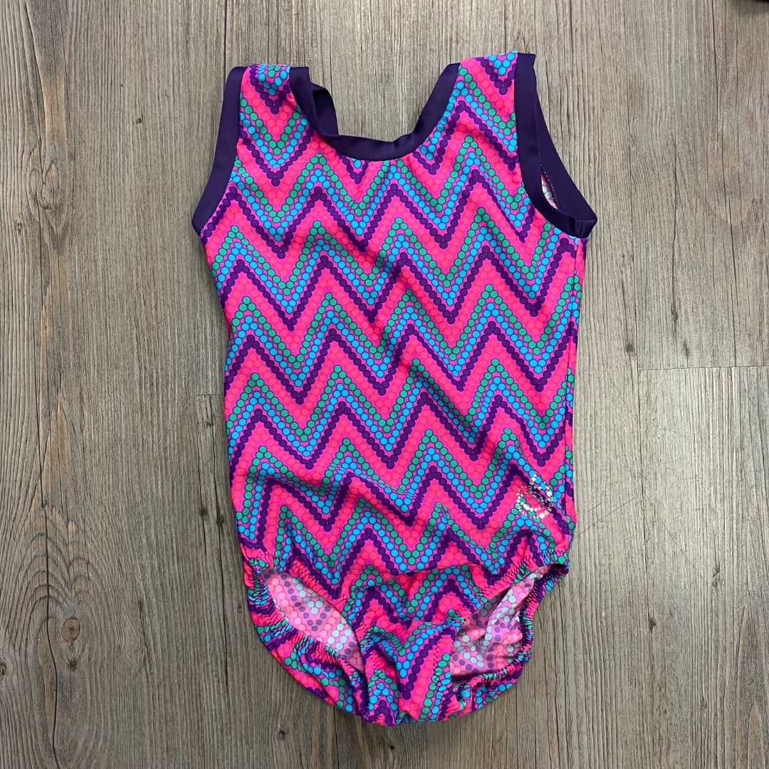 Multi Colour Jagwear Gymnastic Leotard, 8Y