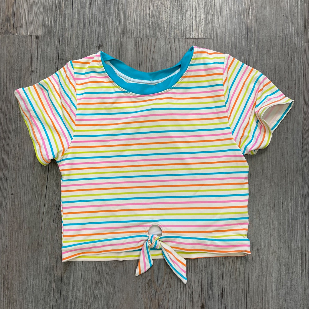 Stripe Hatley SSL Swimming Top, 8Y