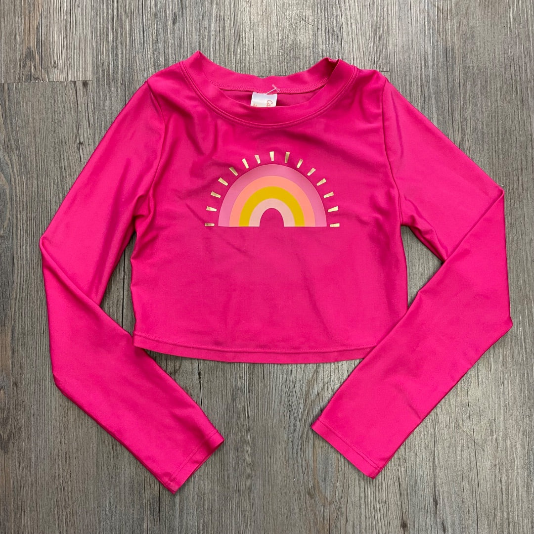 Pink Cat & Jack LS Rashguard, 6Y