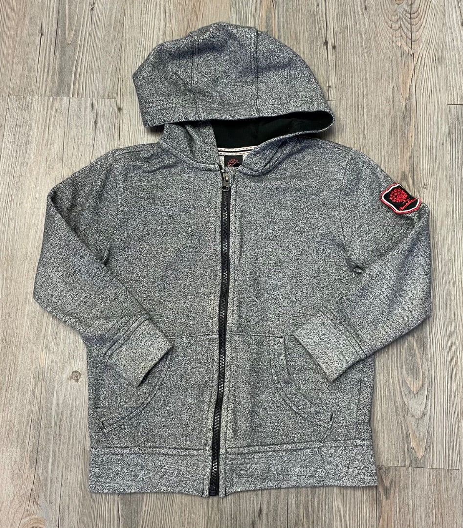 Grey Canadiana Zip Hoodie, 5Y