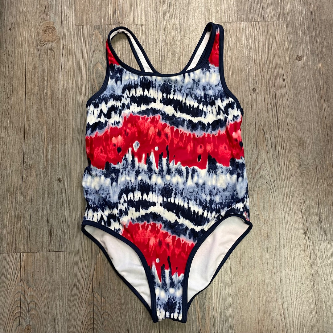Tiedye Fila Onepiece Bathing Suit, 14Y