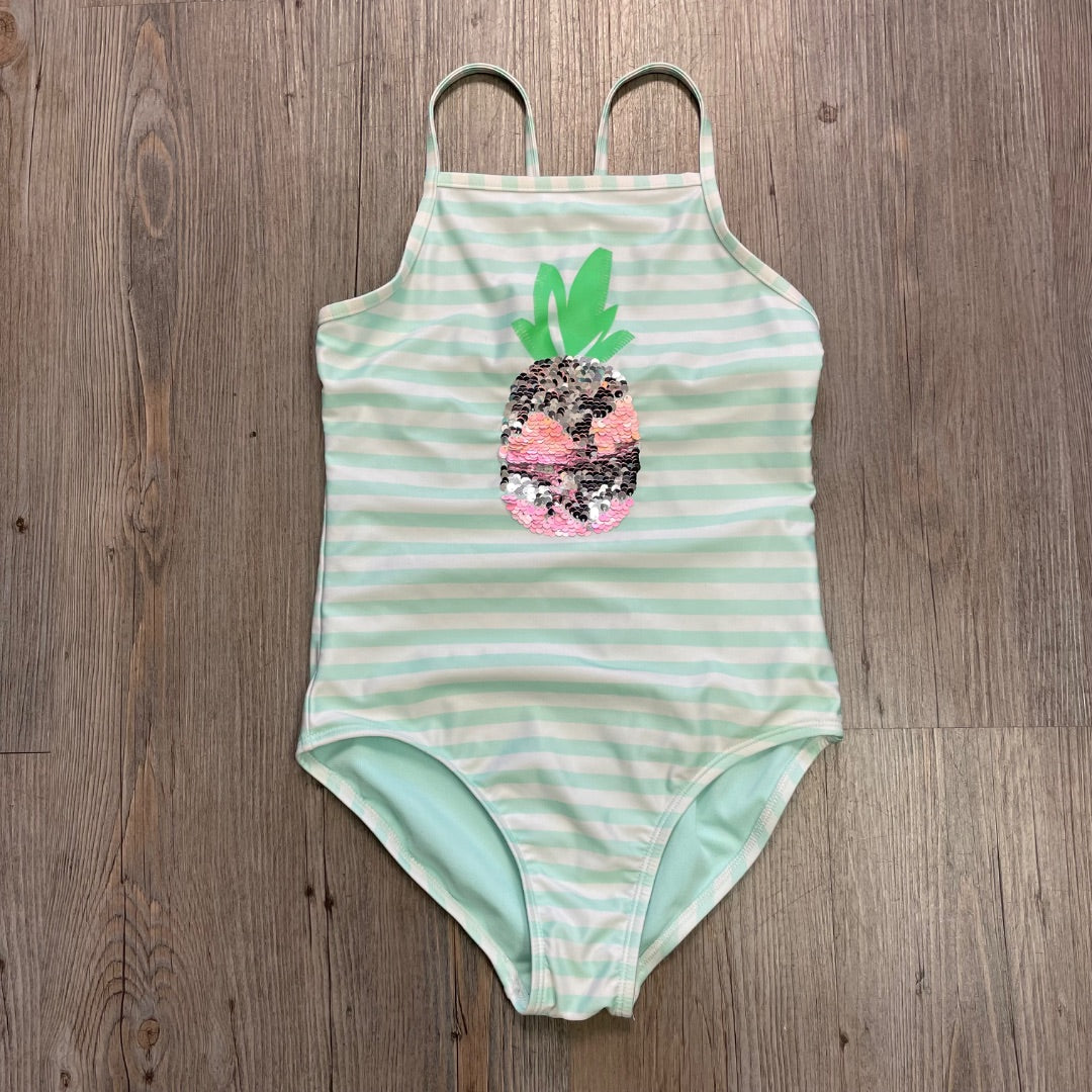 Stripe Gap Onepiece Bathing Suit, 10-11Y