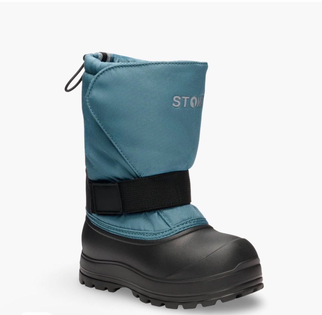 Denim Blue Stonz Trek Kid Ultra-weight Insulated Winter Boot with Liner, 12