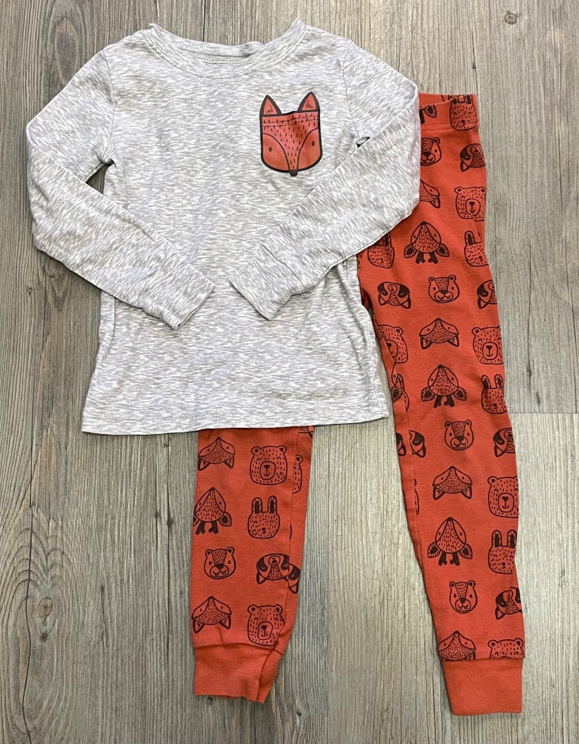 Fox/ Grey Old Navy Pj Set, 4Y
