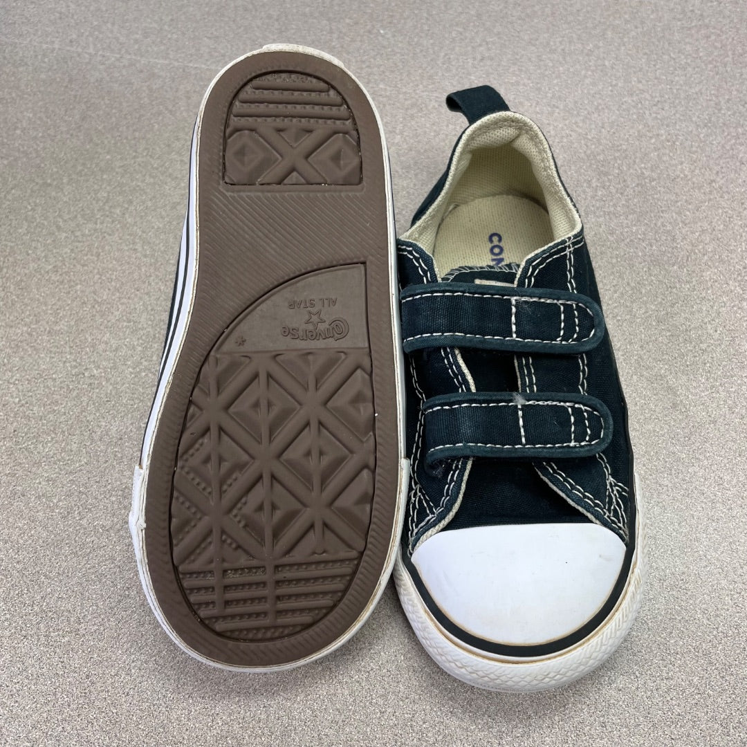 Black Converse Velcro Shoes, 9T