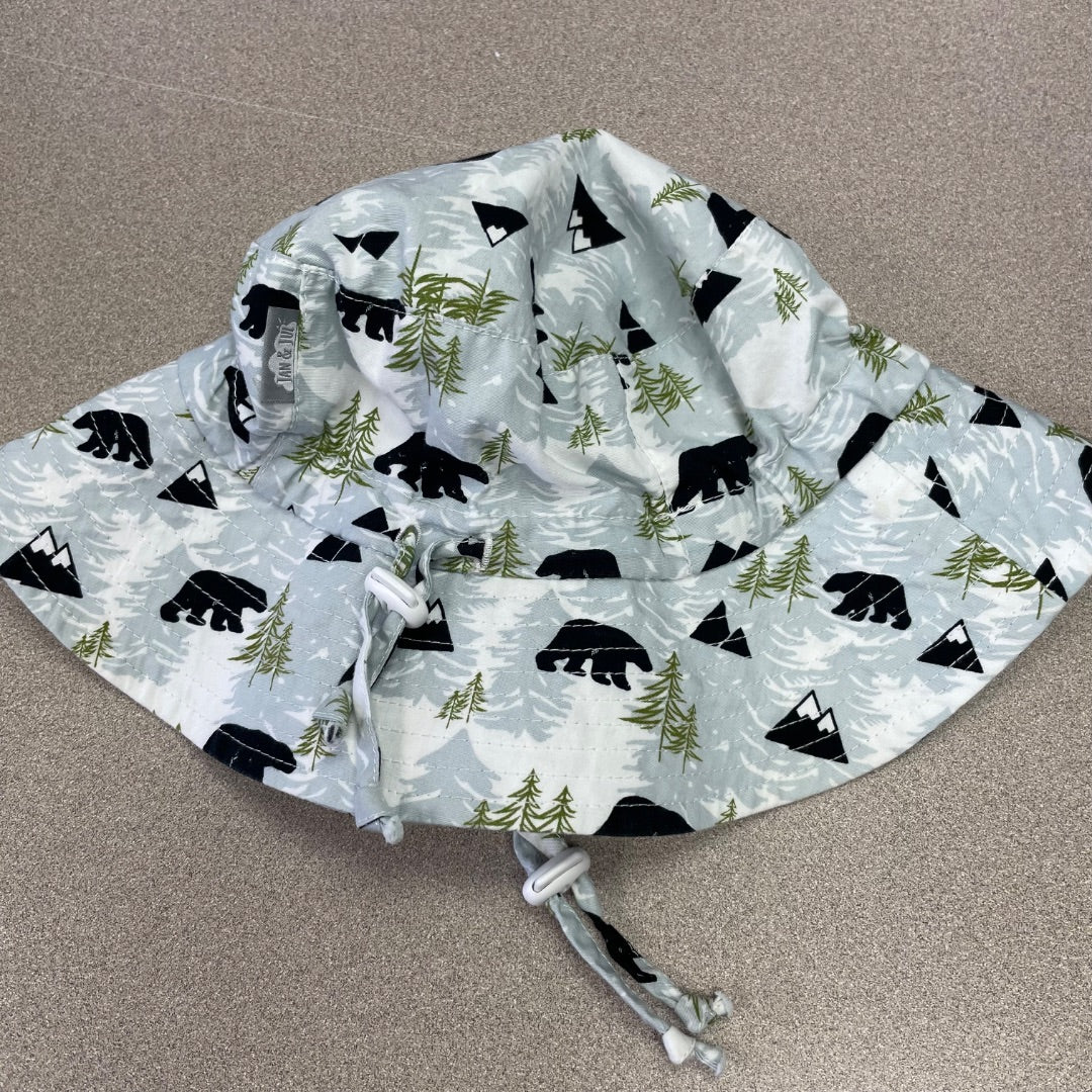 Bear Print Jan & Jul Bucket Hat, 6-24M