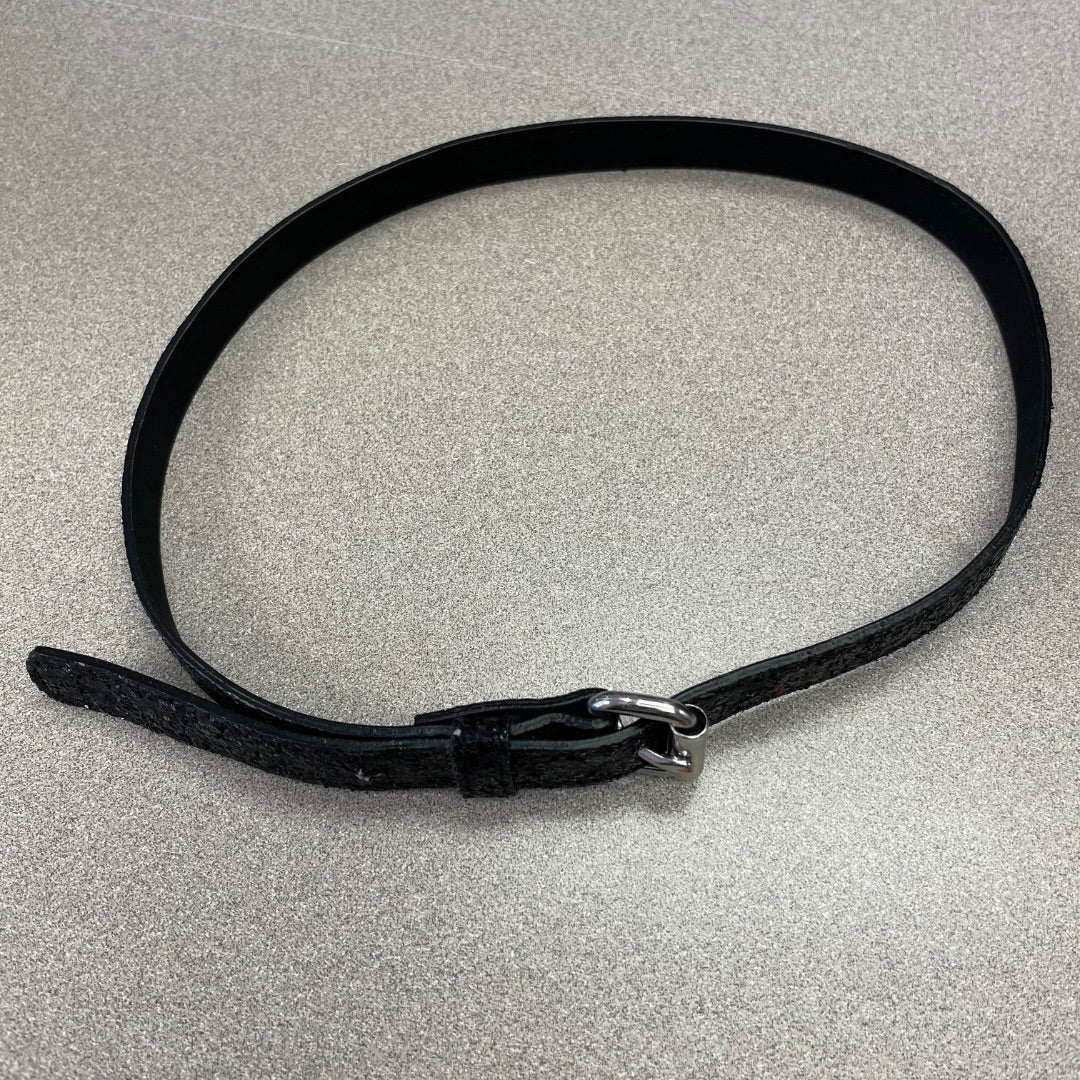 Black Glitter Kids Belt, Pre-owned