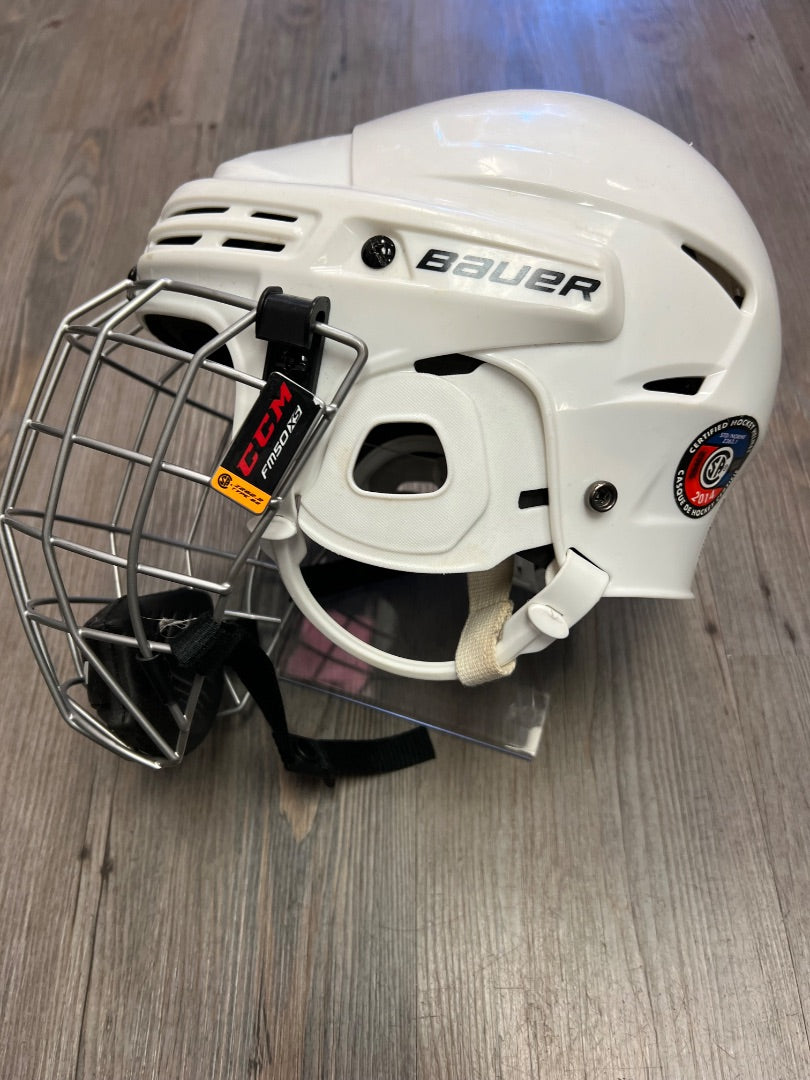 White Bauer/CCM Hockey Helmet, 50-55CM
