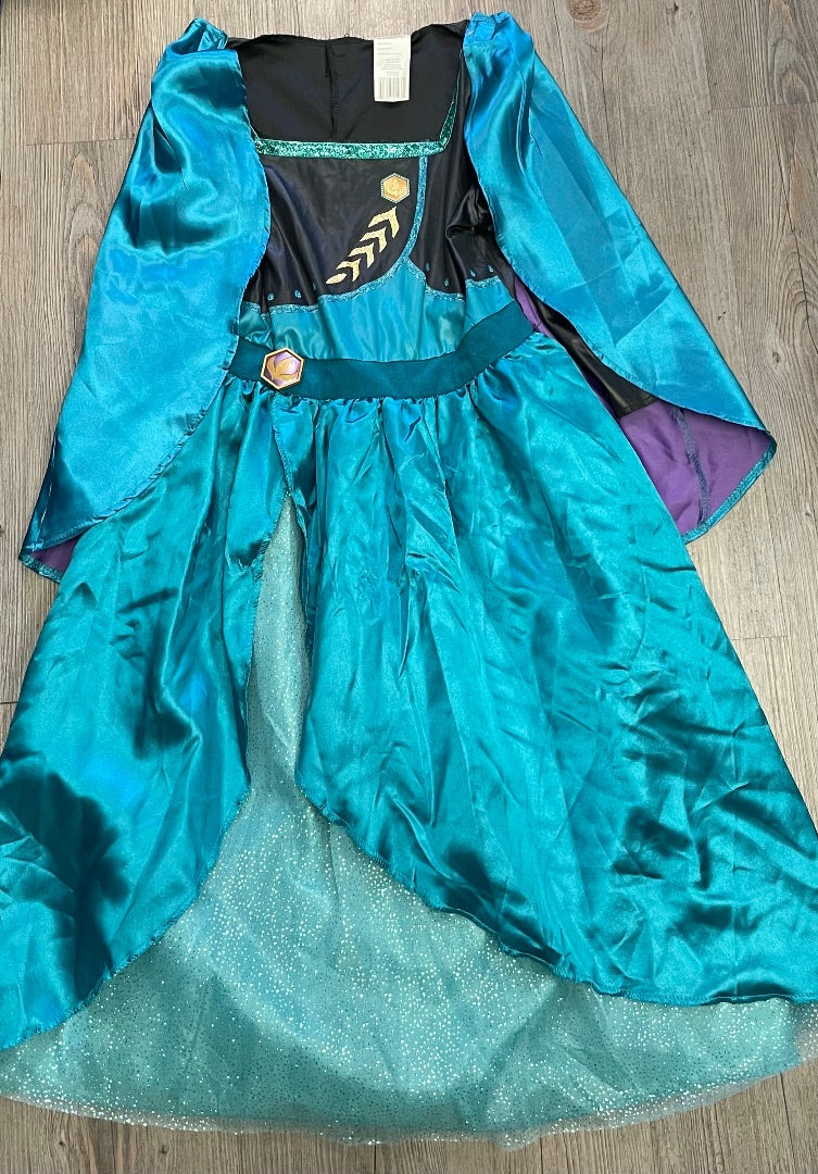 Green/Purple Disney Frozen Princess Anna Costume, 7-8Y