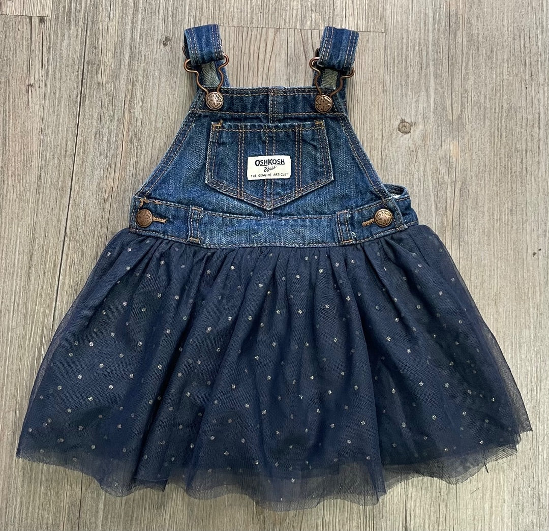 Navy Oshkosh Jumper Dress, 12M