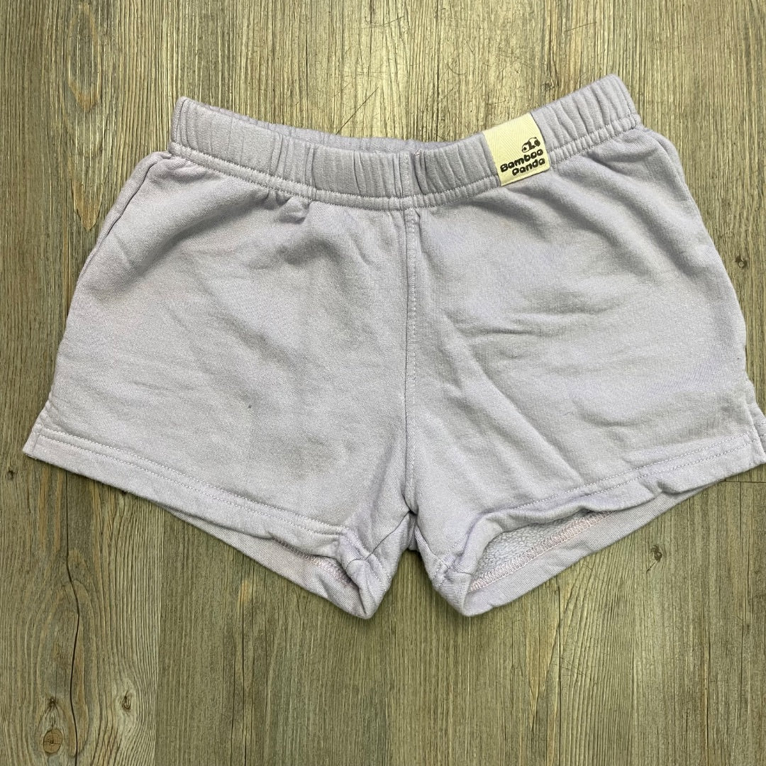 Lavender Bamboo Panda Sweatshorts, 8-10Y